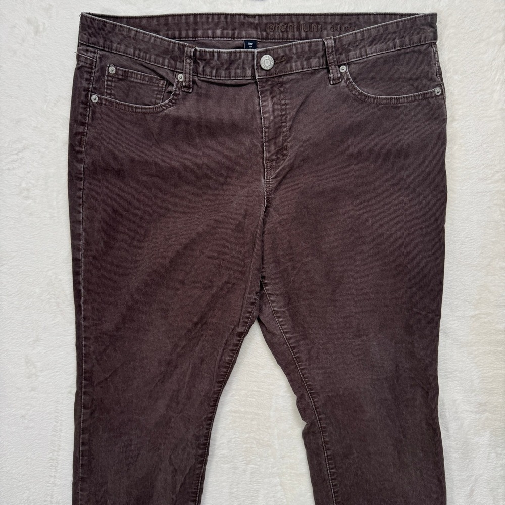 Gap Corduroy Pants Womens 16 Brown Premium Skinny Mid Rise Solid 5-Pocket 16/33R
